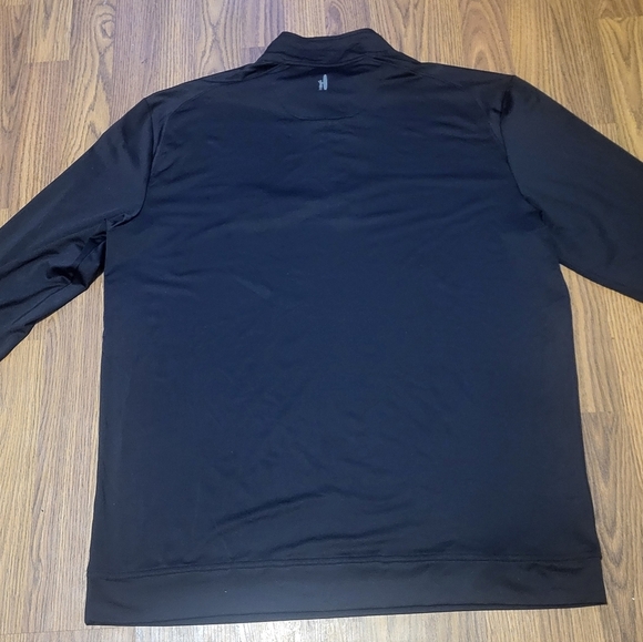 Johnnie-O Pullover Mens XL Black Performance 1/4 Zip Sweater Lightweight B78 - Picture 4 of 6